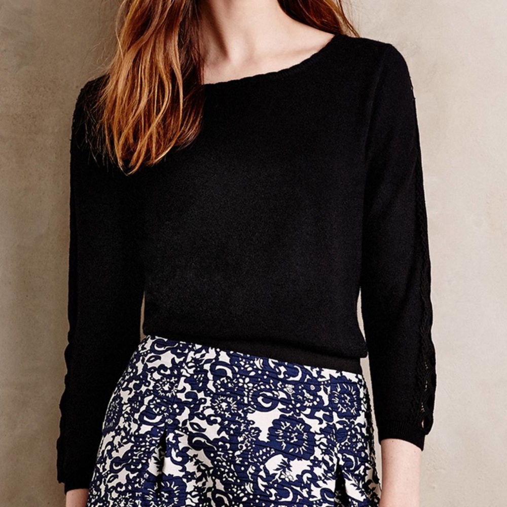 Anthro Angels of the North Lace Sleeve Pullover